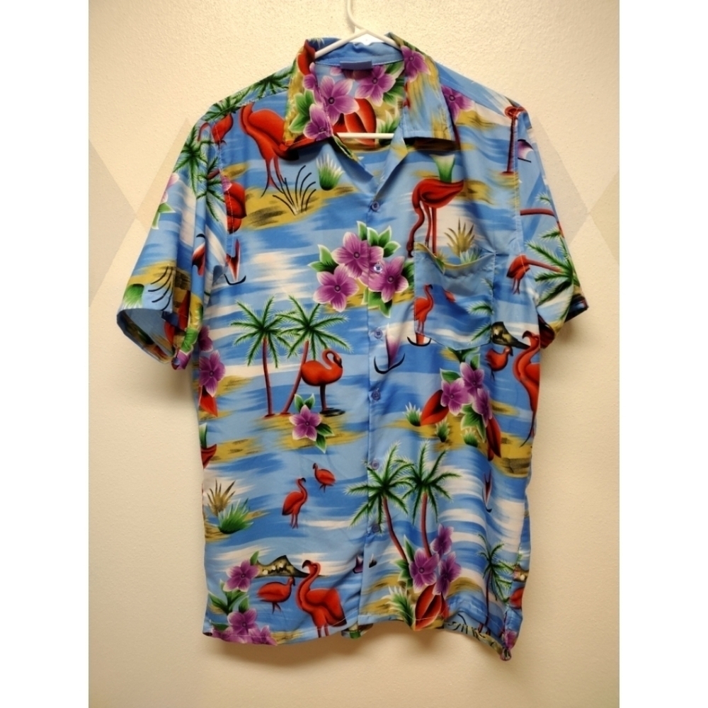 Onshore tropical Hawaiian print button front shirt